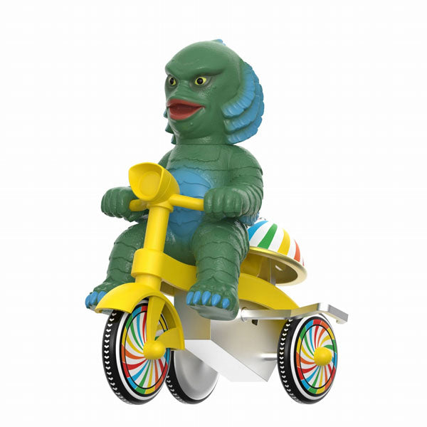 スーパー7:スーパーサイクルズ/ ユニバーサルモンスター: 大アマゾンの半魚人 ギルマン ダークグリーン with イエローバイク