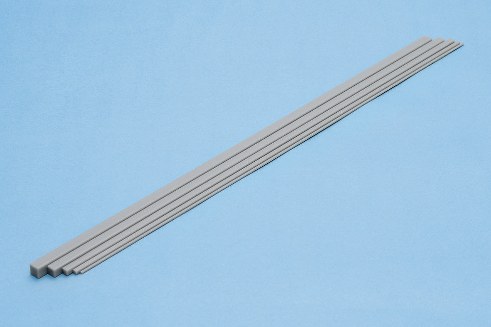 OM391 プラ=角棒 グレー 1.0mm 8本入