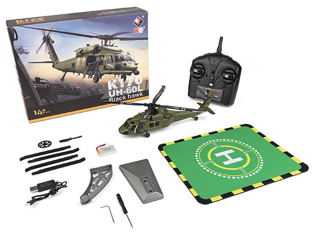 K170 2.4GHz 5CH ヘリコプター K170 UH-60L Black hawk