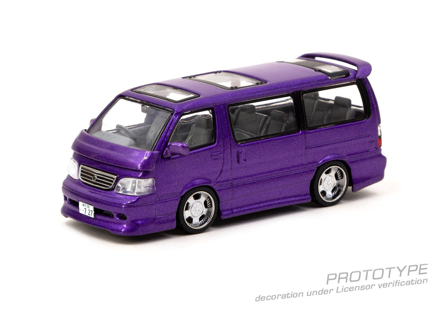 T64R-078-PU Tarmac Works 1/64 Toyota Hiace Wagon Custom Purple