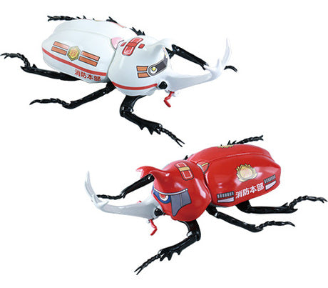 自由研究-218 自由研究シリーズ No.218 はたらく くるま編 カブトムシ 救急車/消防車仕様セット
