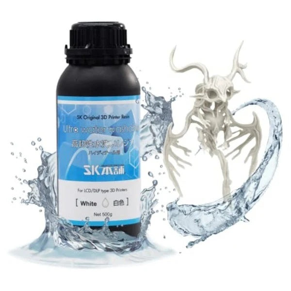 SK02UW 3Dプリンター用レジン SK高靭性水洗いレジン 500g 白色