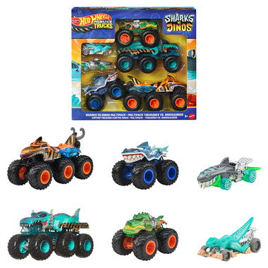 JGD68-9864 ホットウィール モンスタートラック シャーク vs. ダイノ コレクションセット