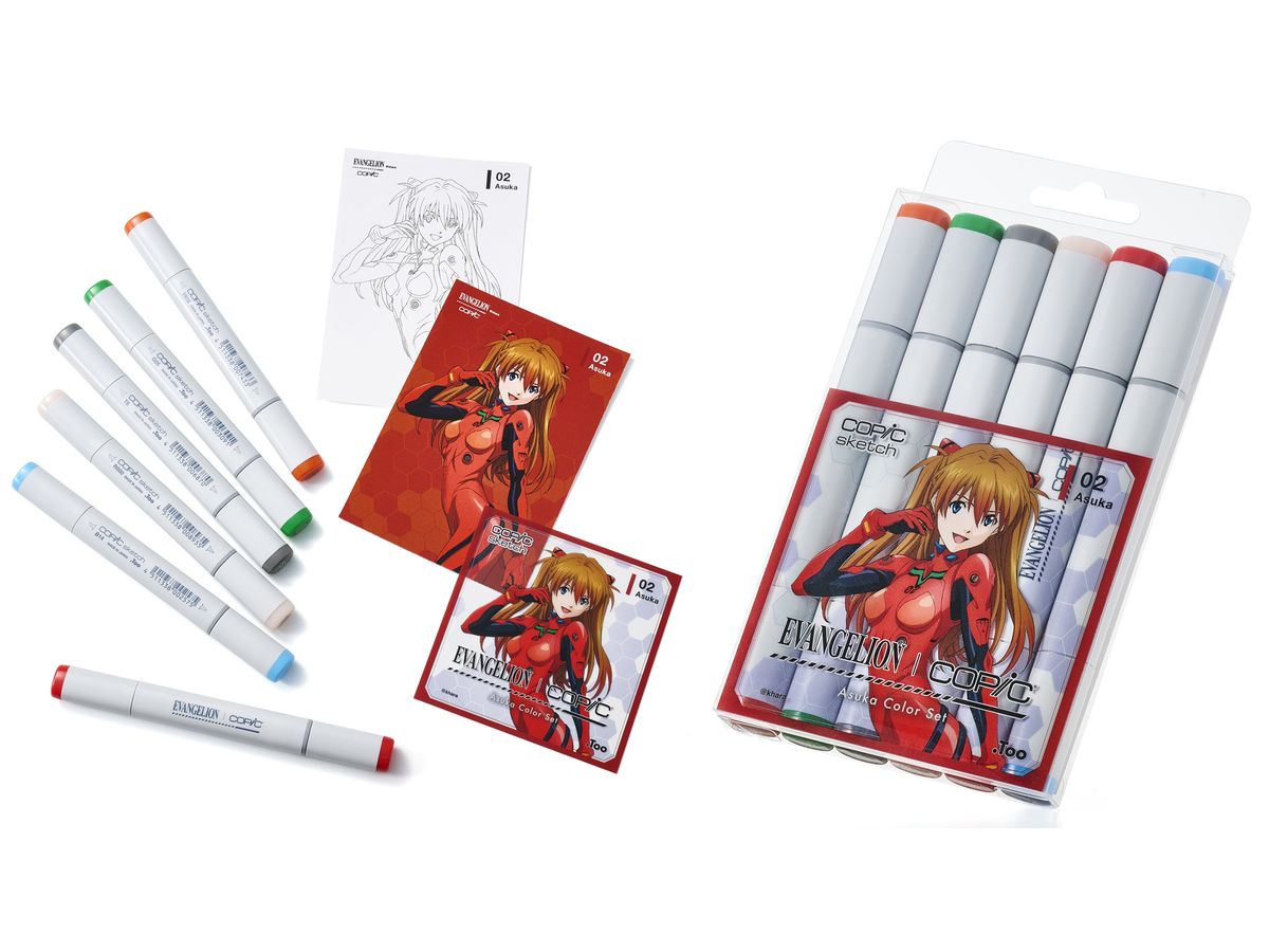 EVANGELION×COPIC Asuka Color Set