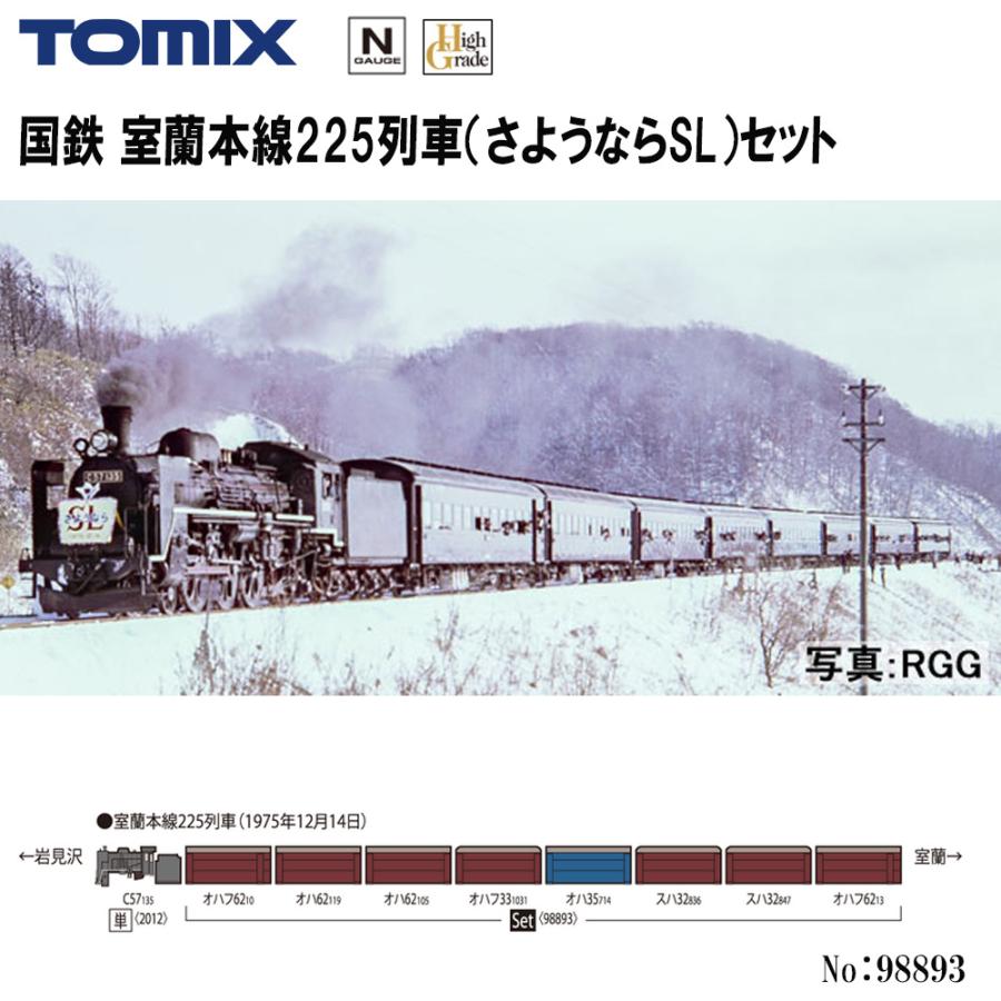 98893 室蘭本線225列車(さようならSL)セット(8両)