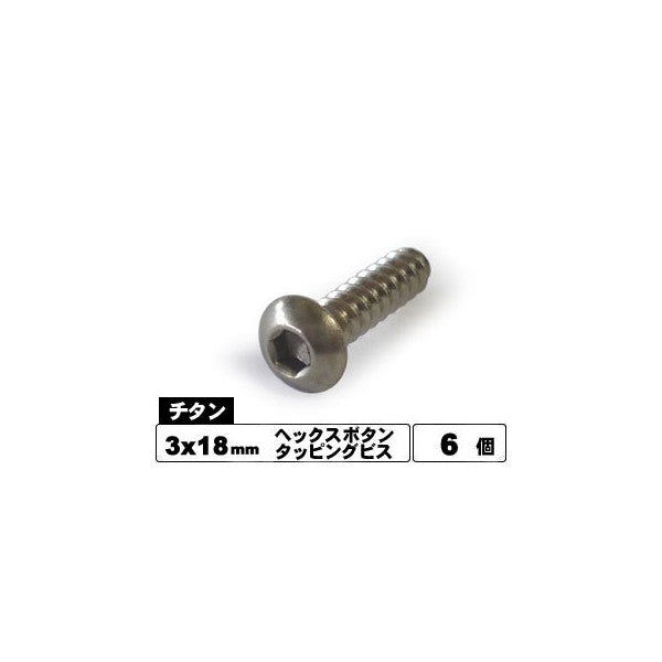 NTP-318 チタンヘックスボタンタッピング 3x18 6本入り