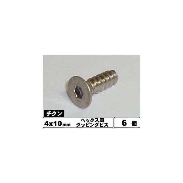 STP-410 4X10 チタンヘックス皿タッピングビス(6本入)