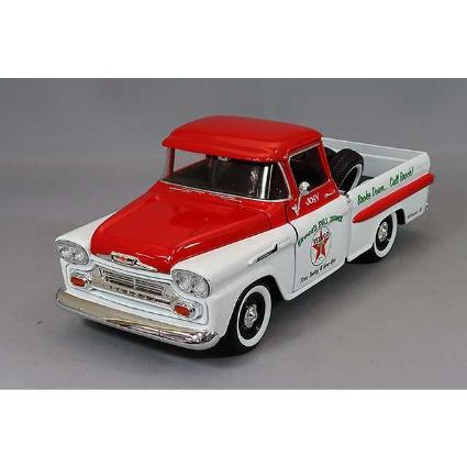 AWCP8025 AUTOWORLD 1/24 1958 シェビー アパッチ フリートサイド ピックアップ 'Texaco' レッド/ホワイト