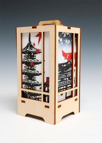 木製クラフト 木楽 行燈(きらく あんどん) 在りし日の駿府城・塗装