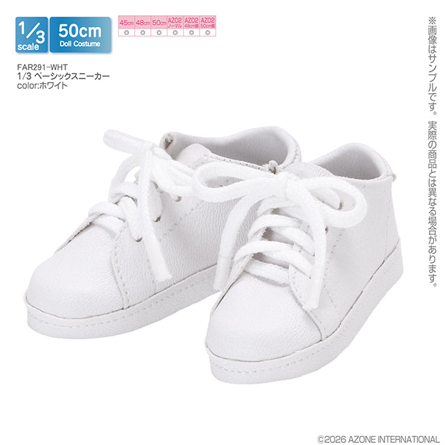 FAR291-WHT 1/3 ベーシックスニーカー ホワイト