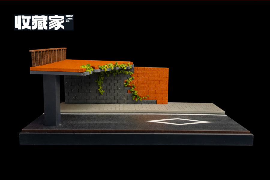 SCJ82001 収蔵家 1/64 都市情景 高架下道路 クリアケース付