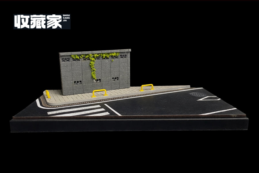 SCJ82003 収蔵家 1/64 都市情景 路地裏道路 クリアケース付