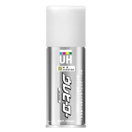 斉藤塗料 ウレヒーロースプレー メッキゴールド 100ml