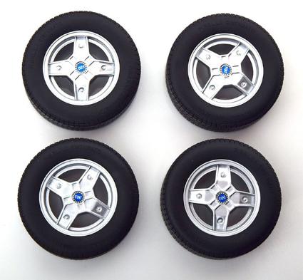KKDCACC037 KK Scale 1/12 Fiat 500F Tire Set with rims Abarth