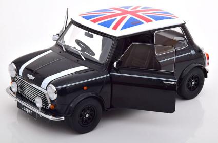 KKDC120052R Kkscale 1/12 ミニ クーパー 1990 black/white/Union Jack 右ハンドル