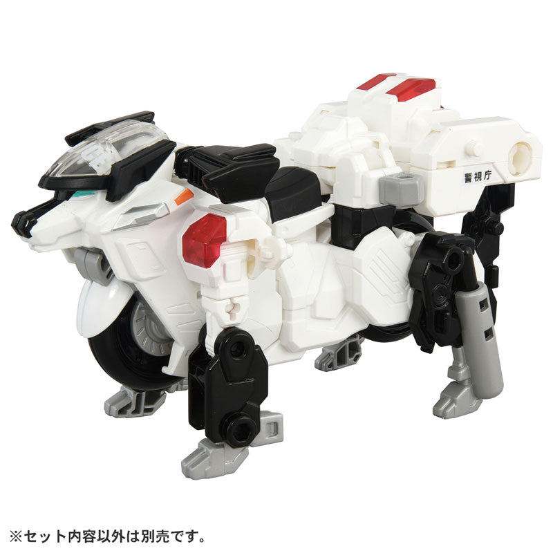 トミカ ジョブレイバー デカライドアーマー白バイ 警察犬ワンワンマル