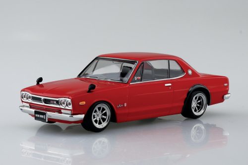 楽プラ スナップキット 16CU-RD ニッサン C10 スカイライン 2000GT-R カスタムホイール(レッド)