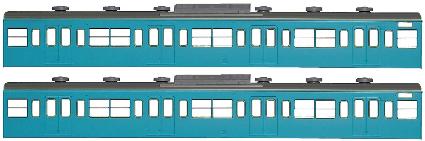 18012 国鉄(JR)103系<低運・非ユニット窓・冷改車・スカイブルー> 増結用サハ2両ボディキット