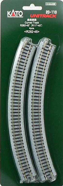 20-110 曲線線路 R282-45° (4本入)