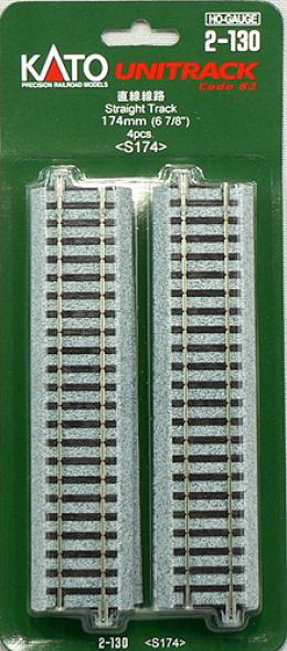 2-130 (HO) 直線線路 174mm (4本入)