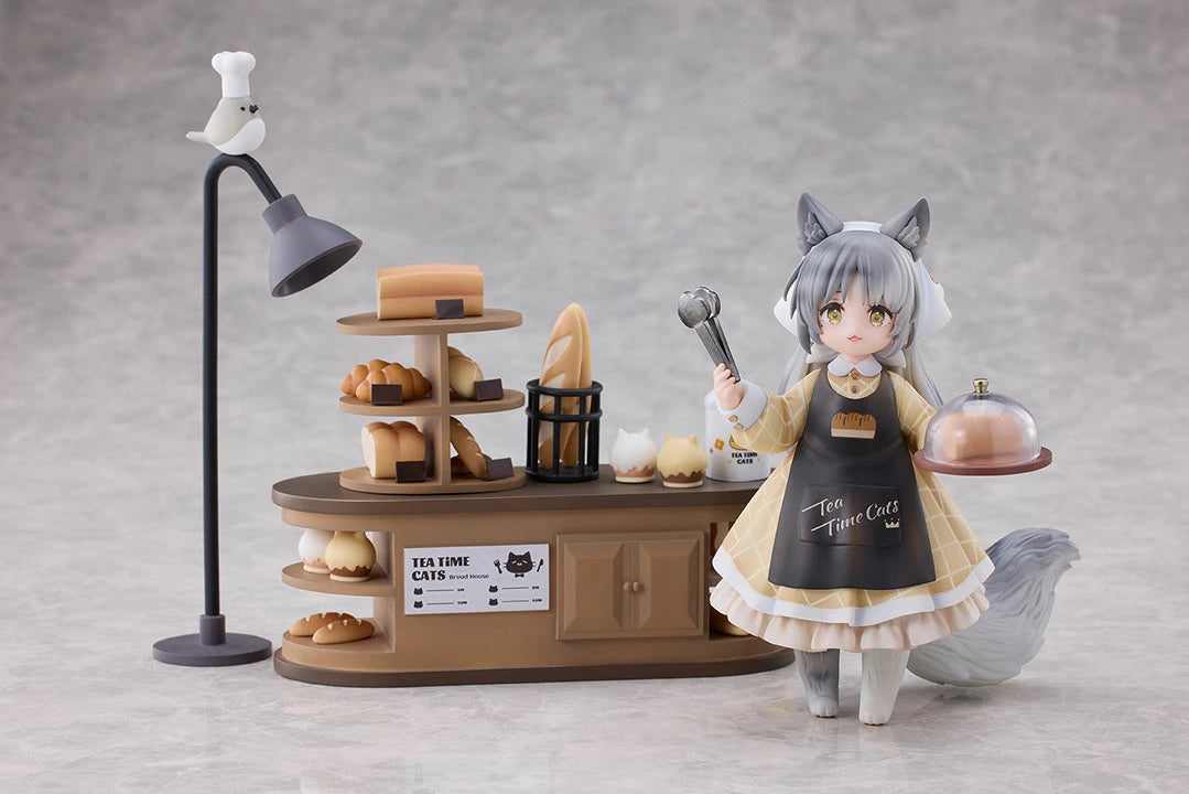 RIBOSE DLCシリーズ ティータイム キャッツ シーン にゃん町「パン屋」店員にゃん ノンスケールフィギュア
