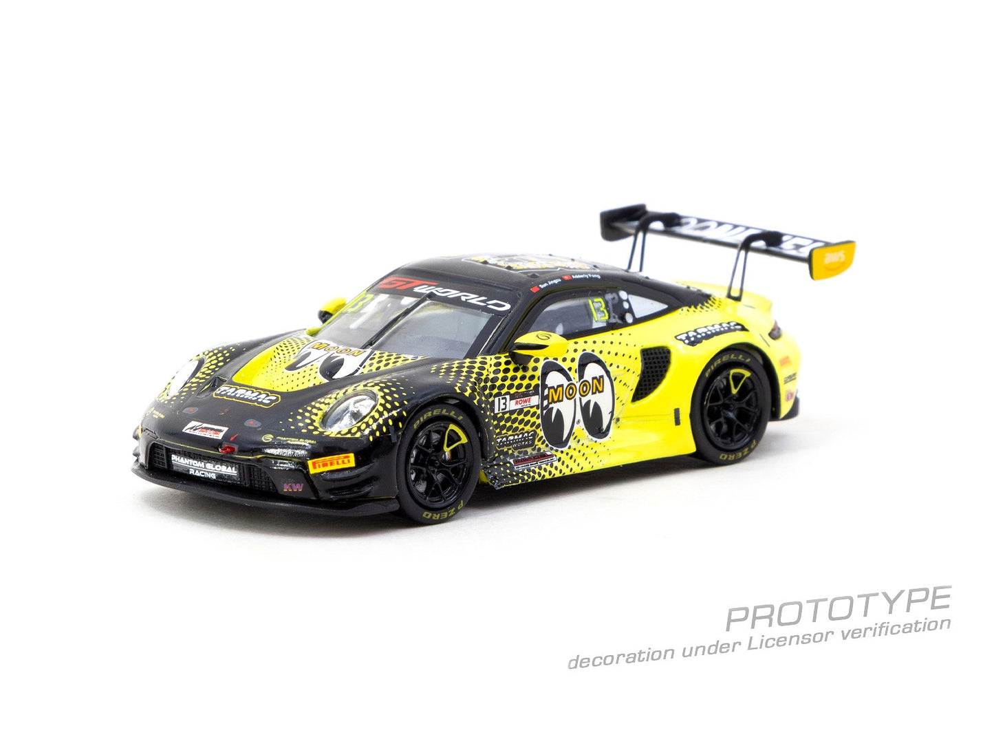 T64-084-25FUJ13 Tarmac Works 1/64 Porsche 911 GT3 R GT World Challenge Asia 2025 Phantom Global Raci