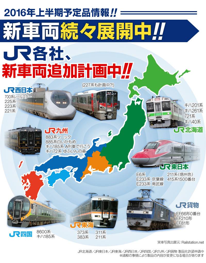 2016年上半期のスマホケース化新車両追加計画です。