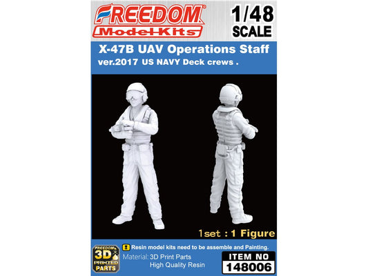 FRE148006 フリーダムモデルキット 1/48 X-47B用米海軍 UAV運用スタッフ フィギュア 2017年