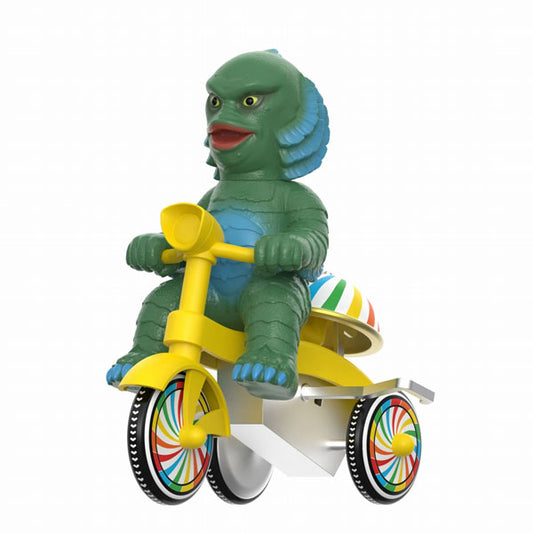 スーパー7:スーパーサイクルズ/ ユニバーサルモンスター: 大アマゾンの半魚人 ギルマン ダークグリーン with イエローバイク