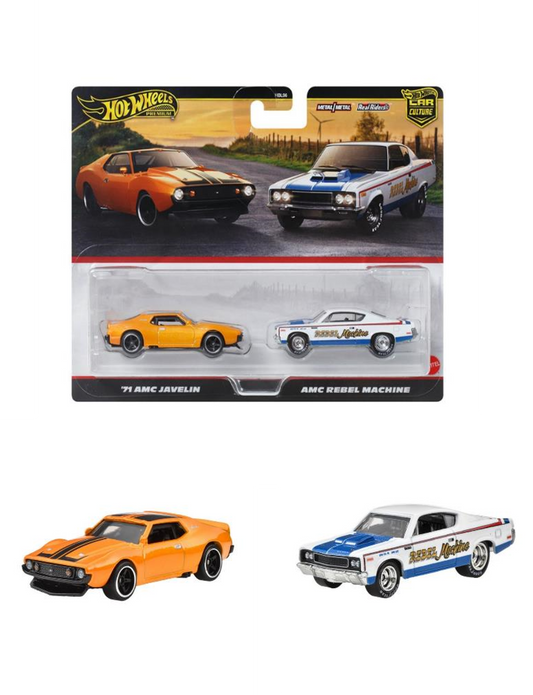 JBL06-9866 ホットウィール プレミアム 2パック  '71 AMC ジャヴェリン/AMC レベル マシーン