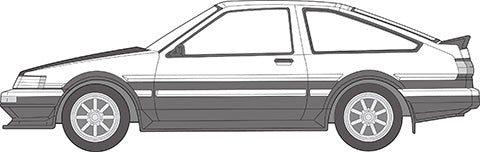 峠-1EX-1 1/24 峠シリーズNo.1 EX-1 トヨタ ハチロクレビン AE86(カーボンボンネットデカール付き)