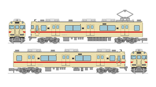 334187 鉄道コレクション 名古屋鉄道6000系 (ストロークリーム×赤帯・6013編成)2両セット