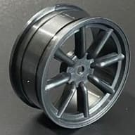 35117 1/10ツーリングカー用24mm幅8SPホイール(ブラック)4個入り
