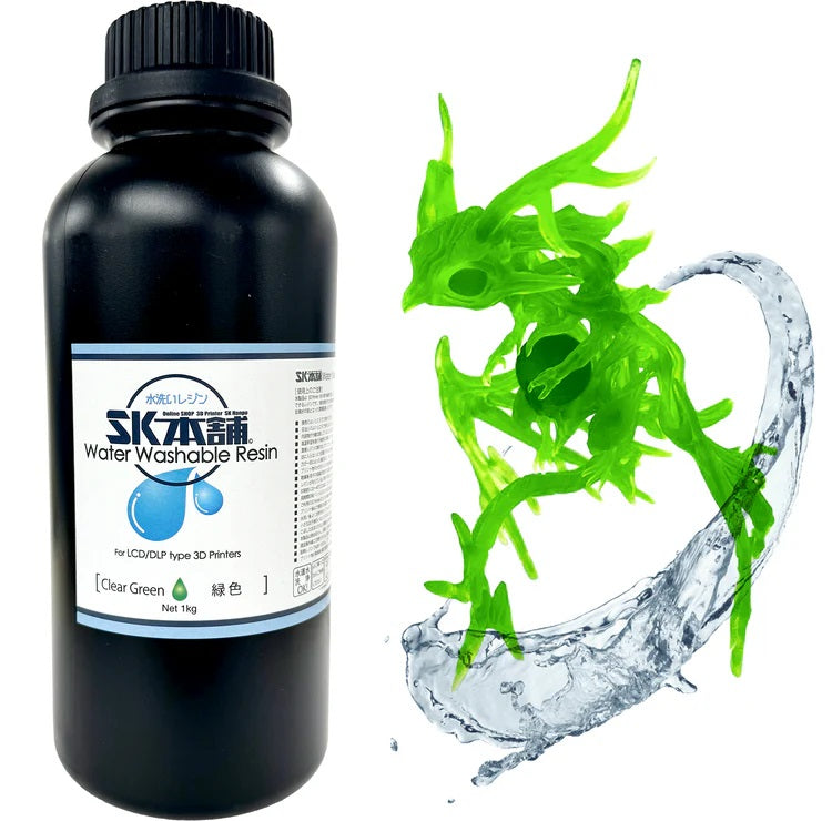 SK08WL 3Dプリンター用レジン SK水洗いレジン  1000g 緑色