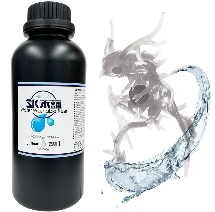 SK03WL 3Dプリンター用レジン SK水洗いレジン  1000g 透明色