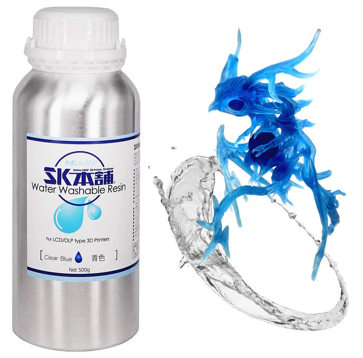SK06W 3Dプリンター用レジン SK水洗いレジン  500g 青色