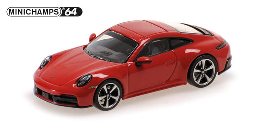 640064020 MINICHAMPS 1/64 ポルシェ 911 (992.2) カレラ 2025 レッド