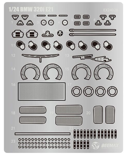 EX24028 プラッツ/BEEMAX 1/24 1/24 BMW 320 E21 ターボ Gr.5 1980 DRM ゾルダー ウエストファーレンカップ ウィナー用ディテールアップハ