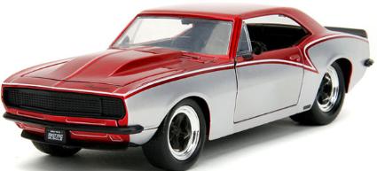 JADA34719 Jada Toys 1/24 1967 シェビー カマロ シルバー/レッドメタリック