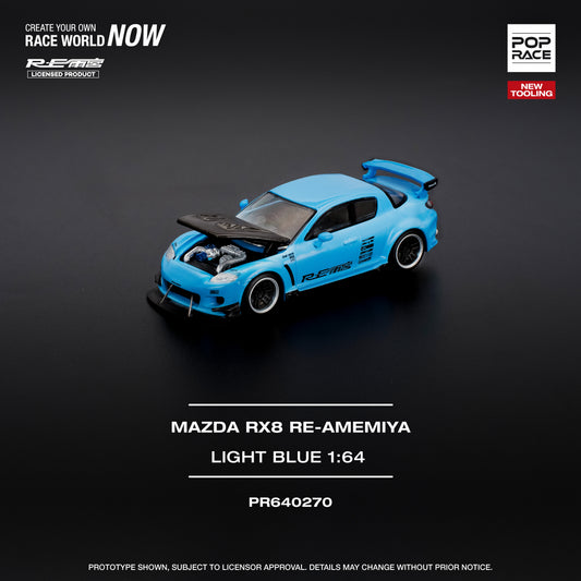 PR640290 POP RACE 1/64 MAZDA RX-7 (FC3S) RE-AMEMIYA - RE-AMEMIYA BLUE