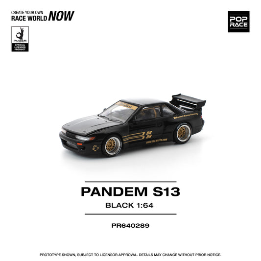 PR640289 POP RACE 1/64 PANDEM SILVIA S13 - BLACK