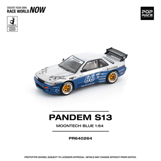 PR640264 POP RACE 1/64 PANDEM SILVIA S13 MOONTECH?BLUE