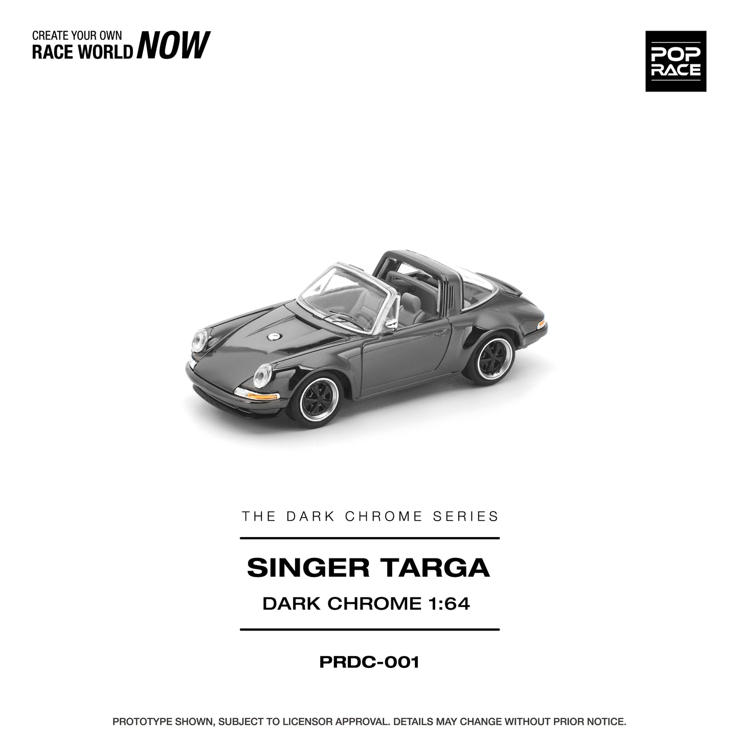 PRDC001 POP RACE 1/64 SINGER TARGA DARK?CHROME