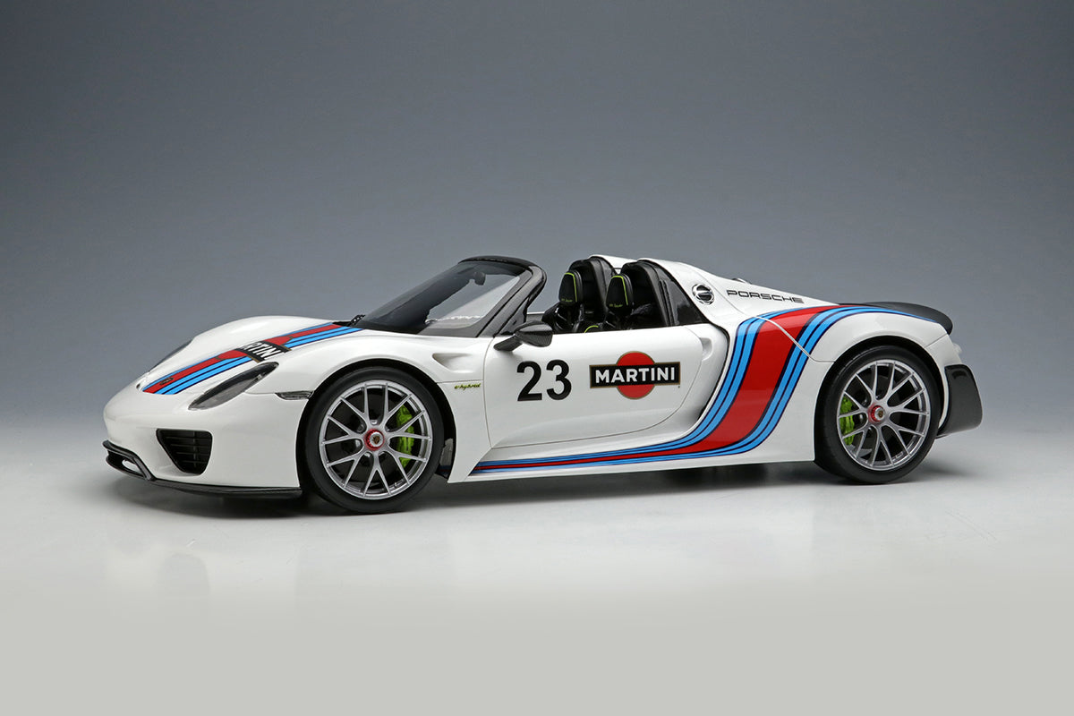 EML089A EIDOLON 1/18 Porsche 918 Spyder Weissach package 2011 Martini stripe ホワイト(マルティニストライプ)