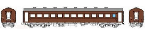 TW61-12B 1/80 国鉄オハフ61-1000代(オハ61緩急車化)ぶどう2号