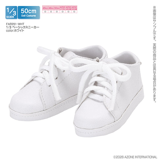 FAR291-WHT 1/3 ベーシックスニーカー ホワイト