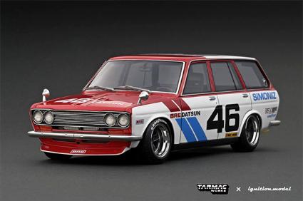 IG3063 IGモデル 1/18 Datsun Bluebird (510) Wagon Red/White