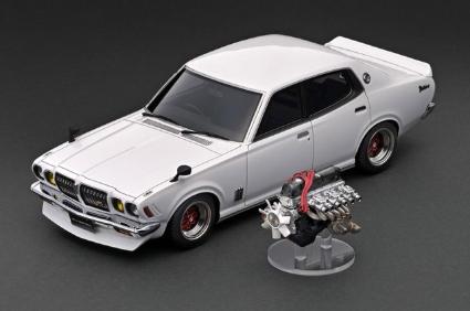 IG3167 IGモデル 1/18 Nissan Bluebird U 2000GTX (G610) White ※1/18「L20型」エンジン付属 WEB限定品