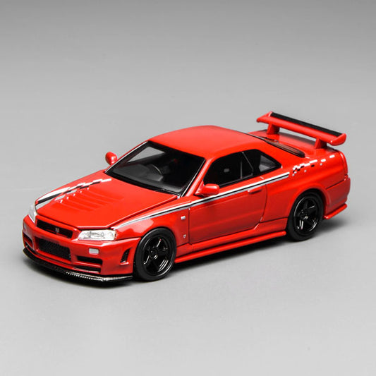 M63420 MOTORHELIX 1/64 NISSAN SKYLINE GT-R (R34) NISMO CUSTOMIZED Red