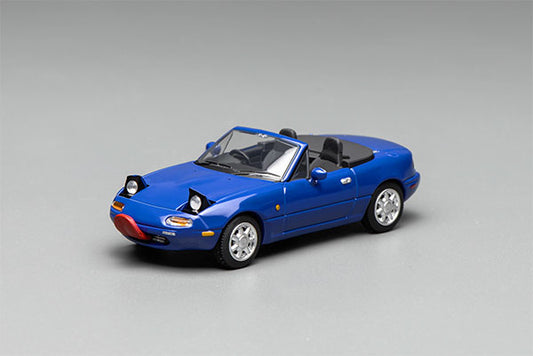 M60202R MOTORHELIX 1/64 Mazda Eunos Roadster (NA) 右ハンドル Laguna Blue
